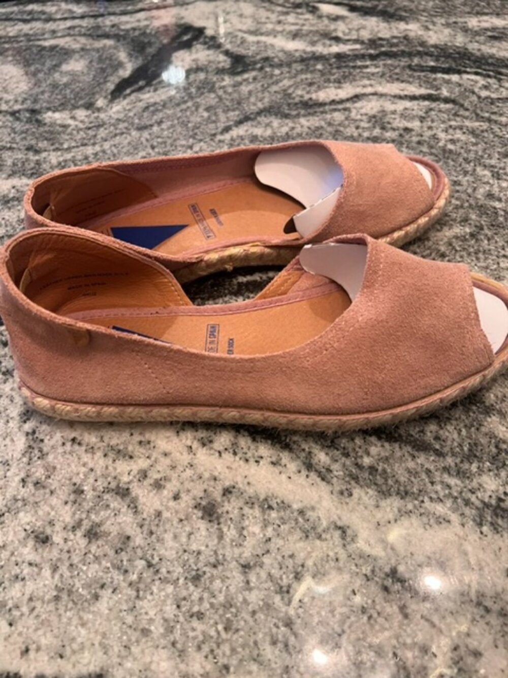 Verbenas "Cruz" Blush Pink Suede D'Orsay Espadrilles - Made in Spain US6.5-7